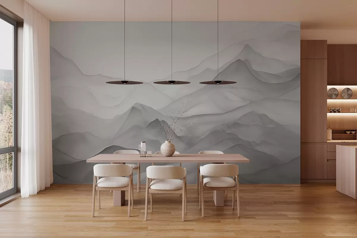 murais de parede Aquarela de imitação de montanhas w03364