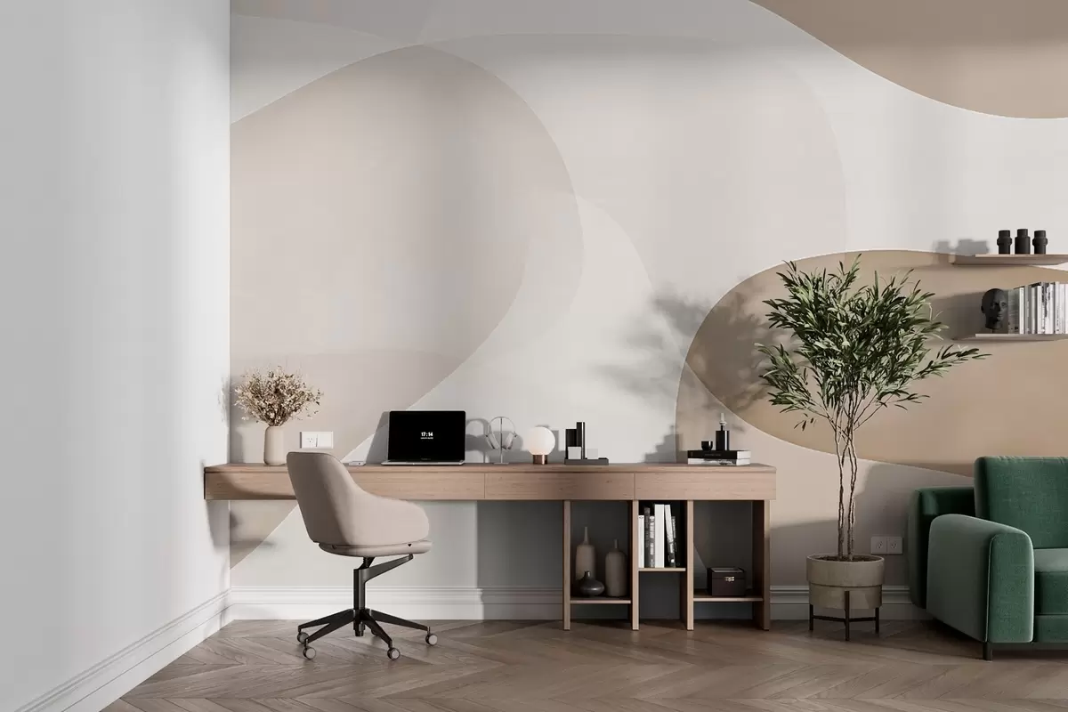 murais de parede Silhuetas abstratas de montanhas w03366