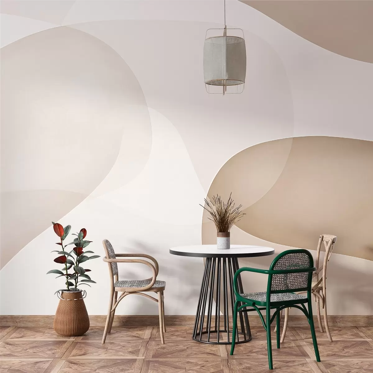 murais de parede Silhuetas abstratas de montanhas w03366