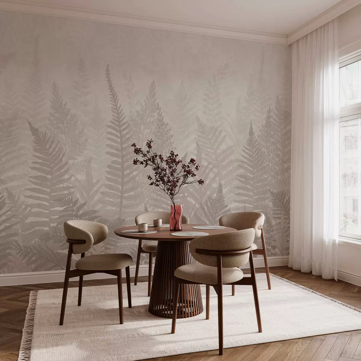 murais de parede Tendência da planta samambaia w03402v1