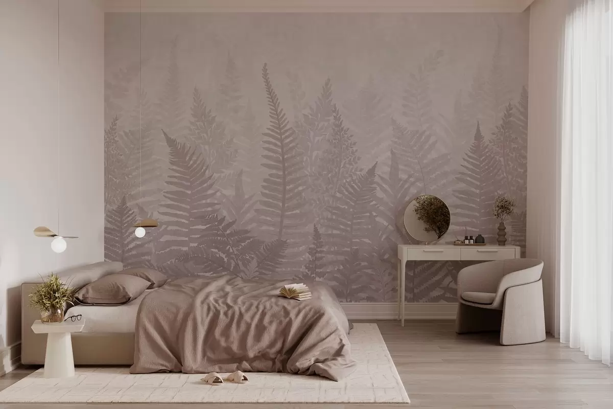 murais de parede Tendência da planta samambaia w03402v2