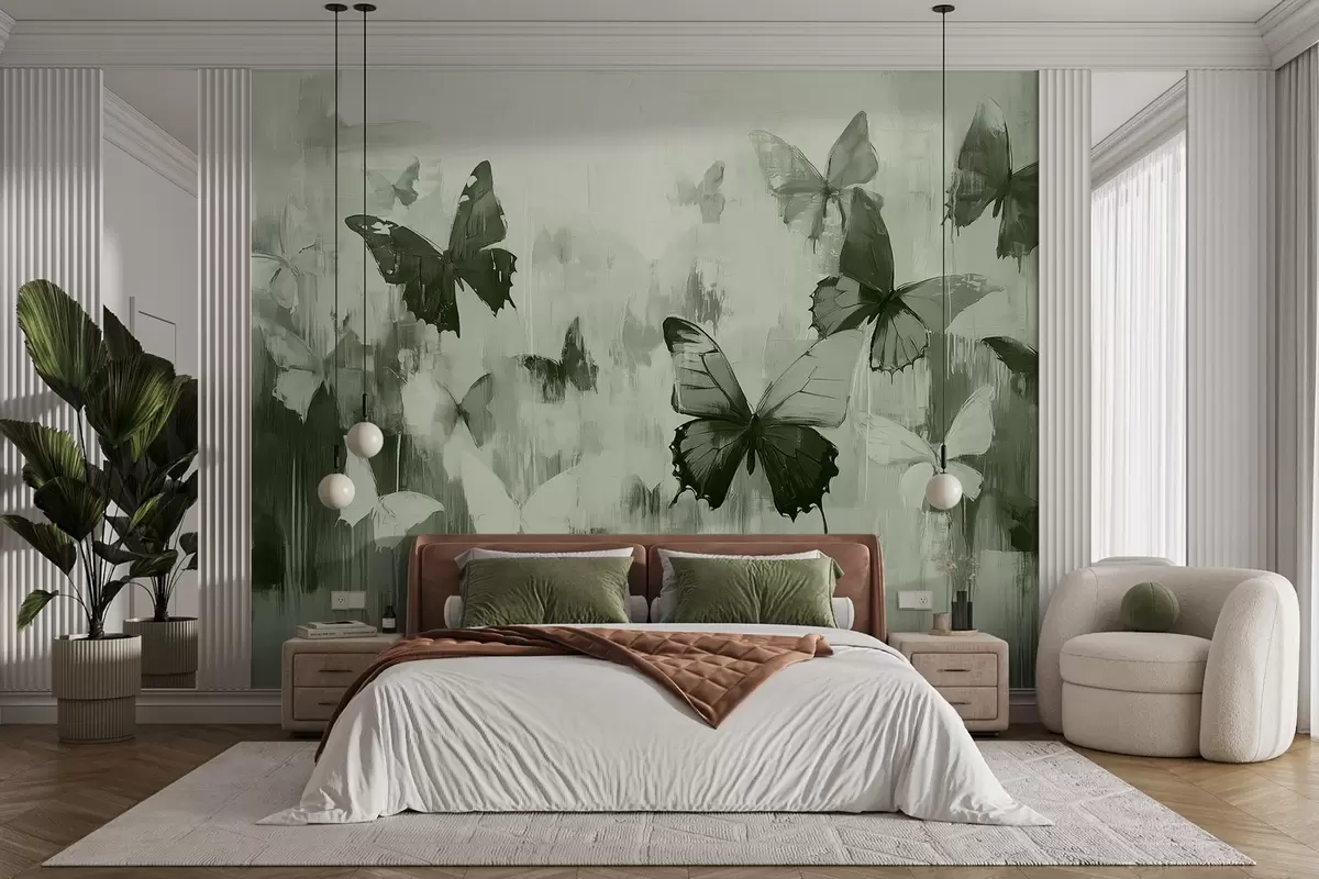 murais de parede Borboletas abstratas w08924v2