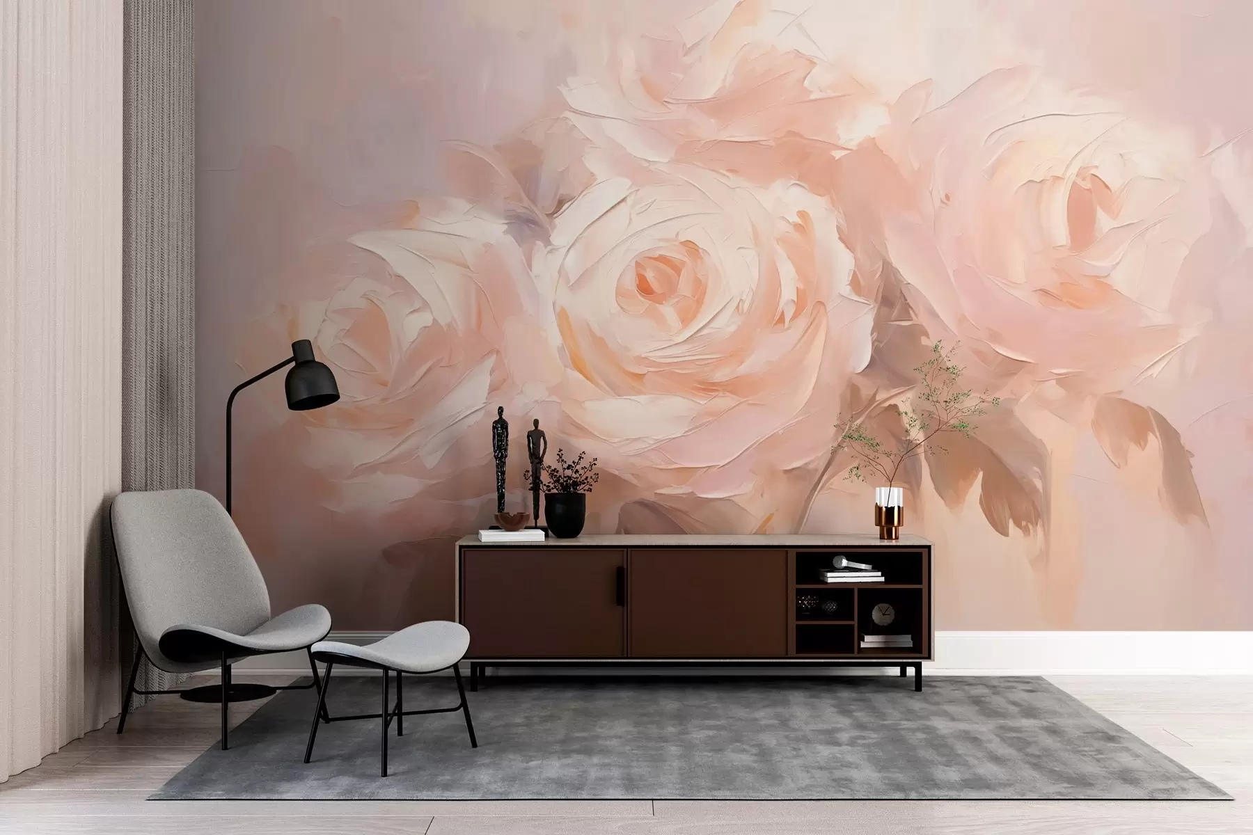 murais de parede Pinturas de imitação de rosas w03414