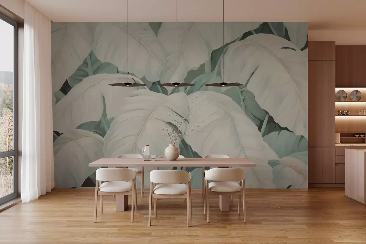 murais de parede Pintura de imitação de folhas w03416