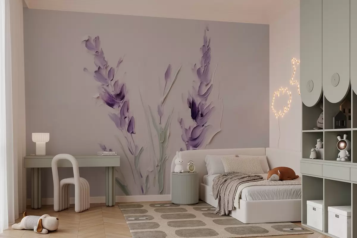 murais de parede Pintura de imitação de lavanda w03418