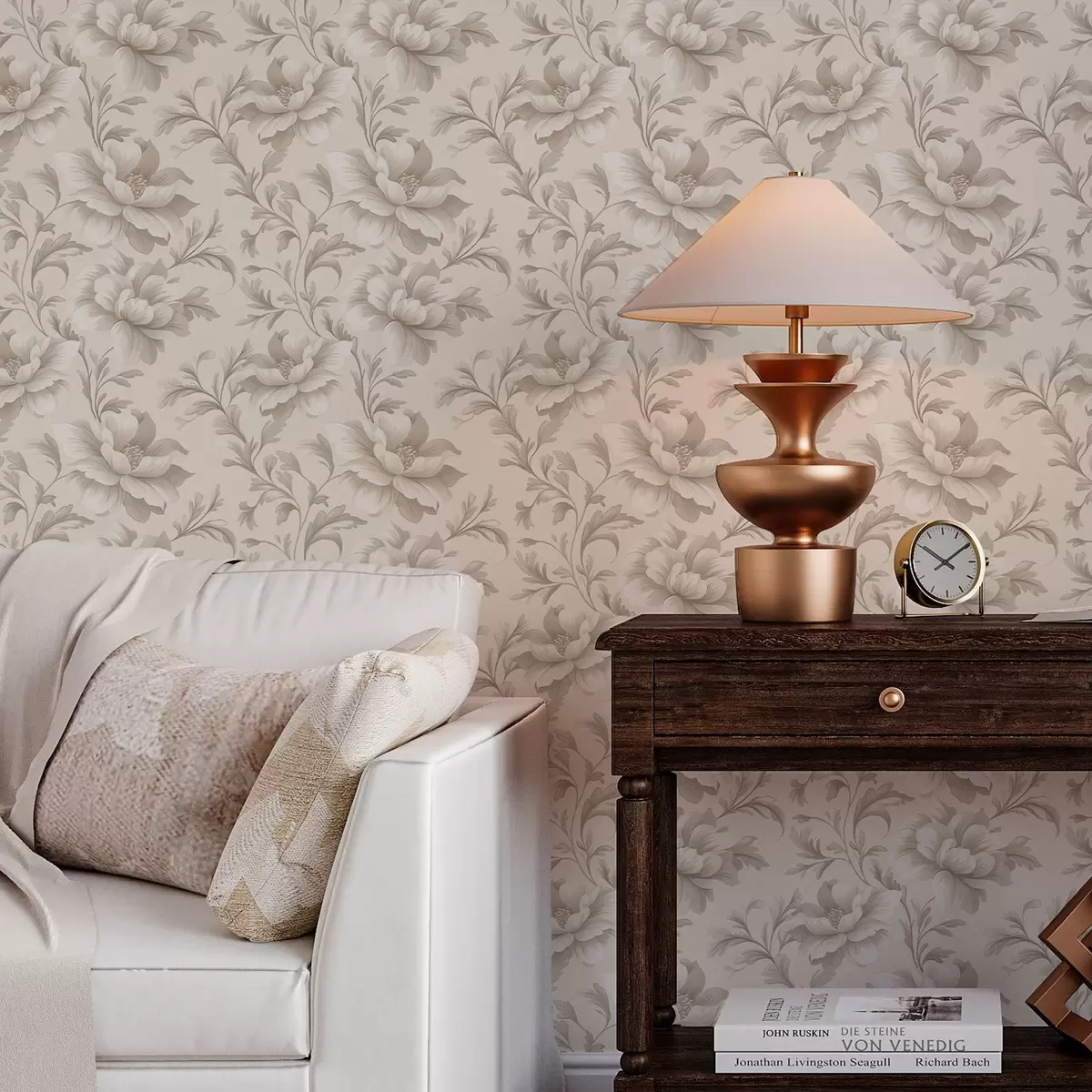 Papel de parede Flores em tons pastéis a00004