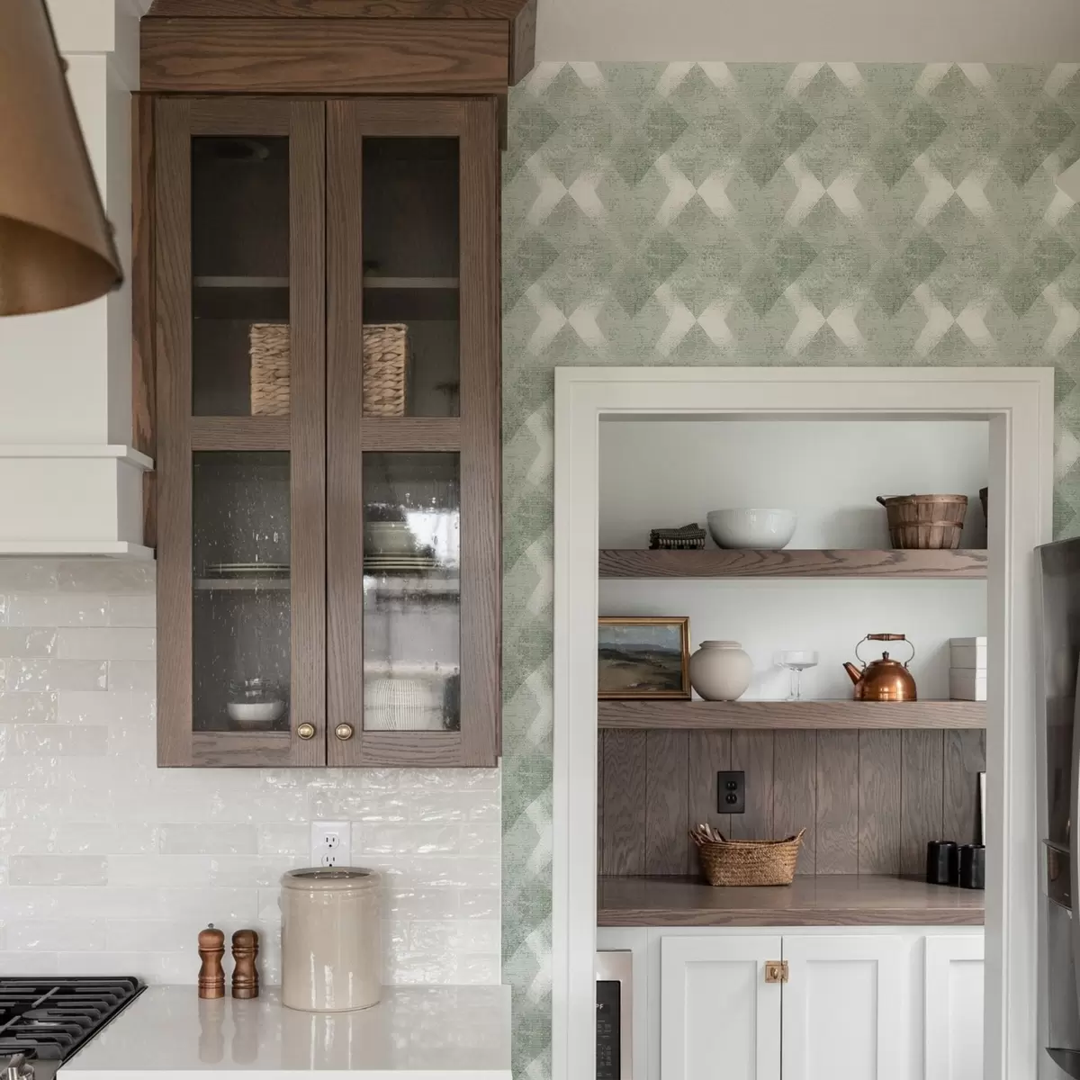 Papel de parede Losangos em cores verdes a00007v2