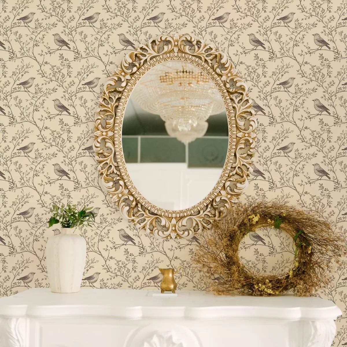 Papel de parede Pardais nos galhos a00066