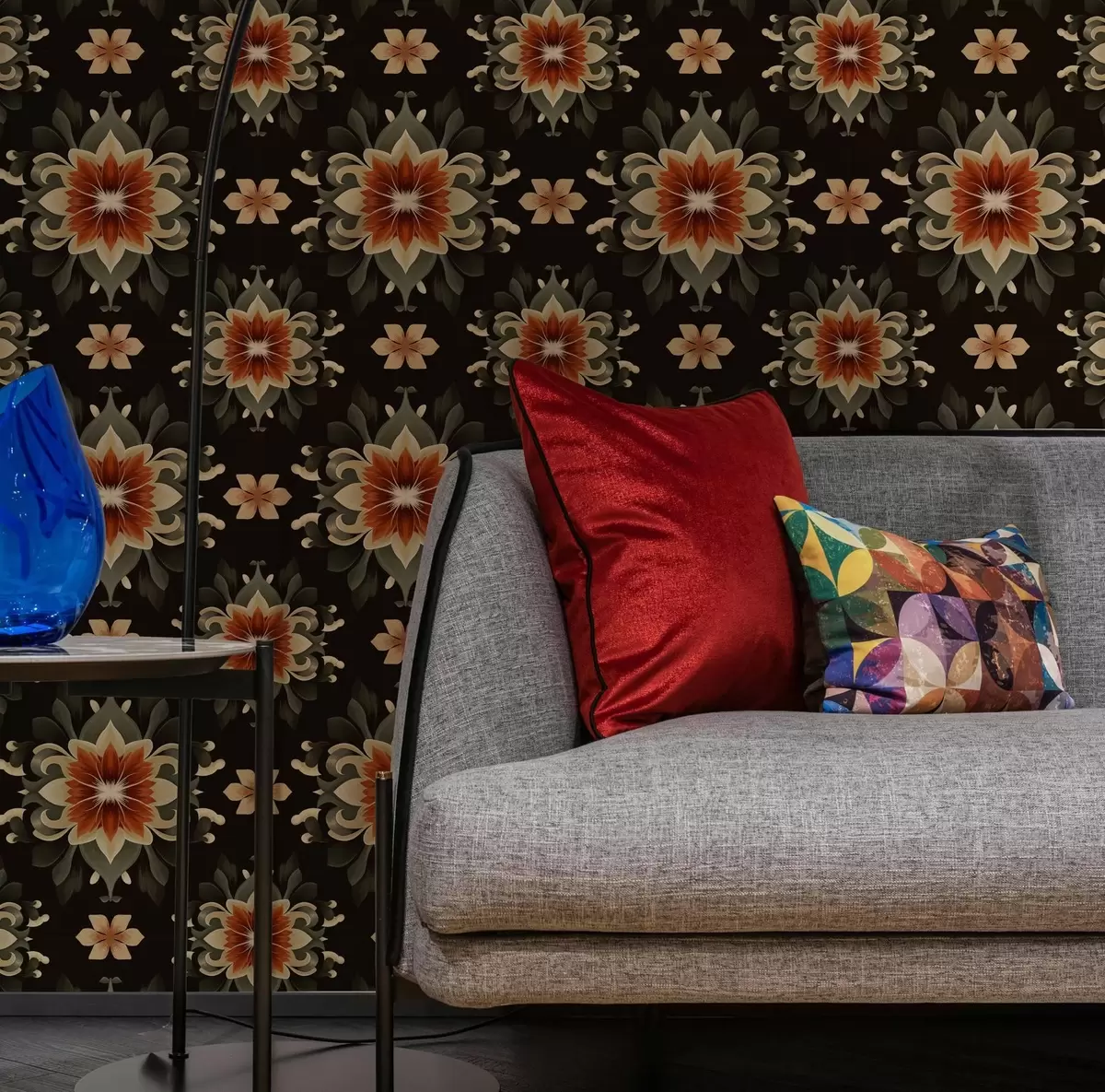 Papel de parede Padrão floral abstrato a00069v2