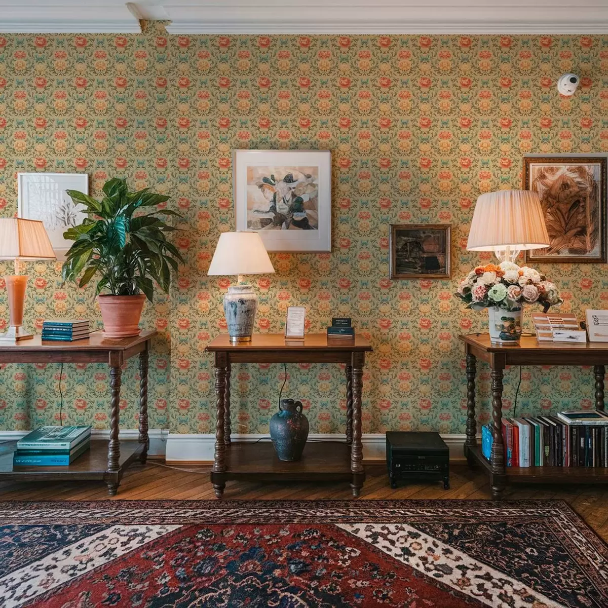 Papel de parede Composição com flores coloridas a00076