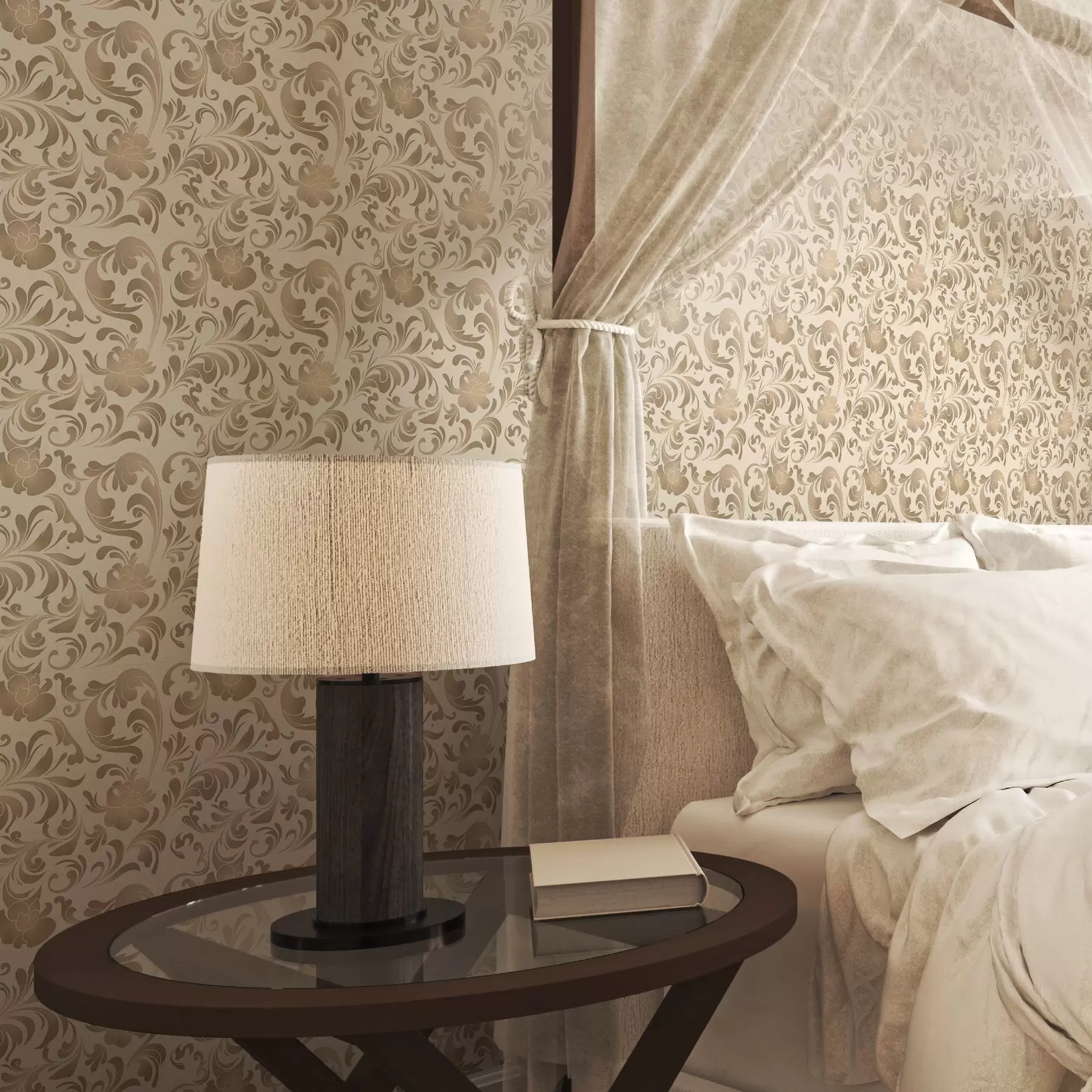 murais de parede Padrões bege em um fundo claro a00084