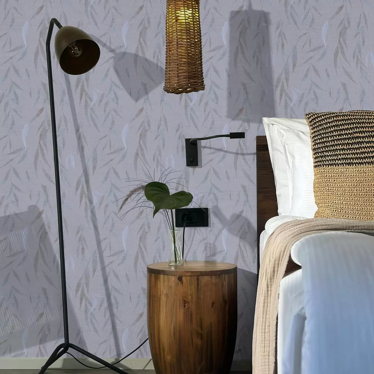 Papel de parede Galhos pendentes com folhas a00095