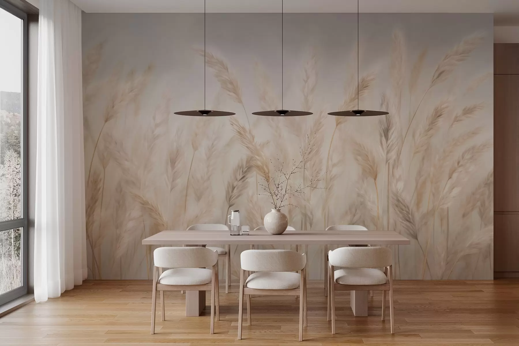 murais de parede Espiguetas contra o céu azul w03530