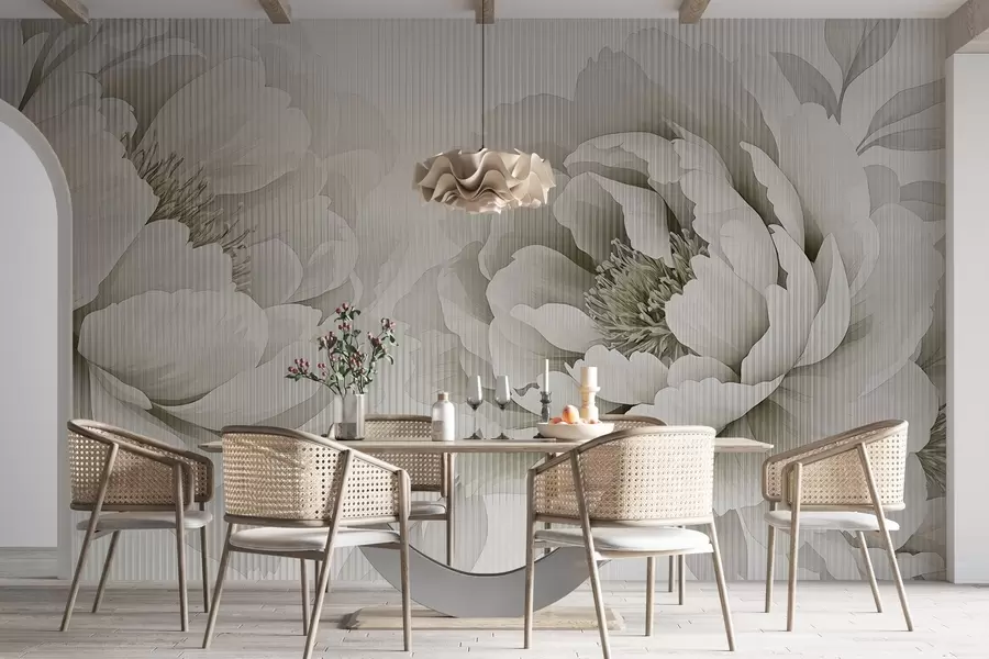 murais de parede Peônias atrás do vidro w03557v3