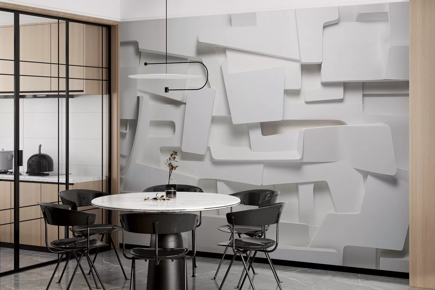 murais de parede Figuras volumétricas salientes w03559