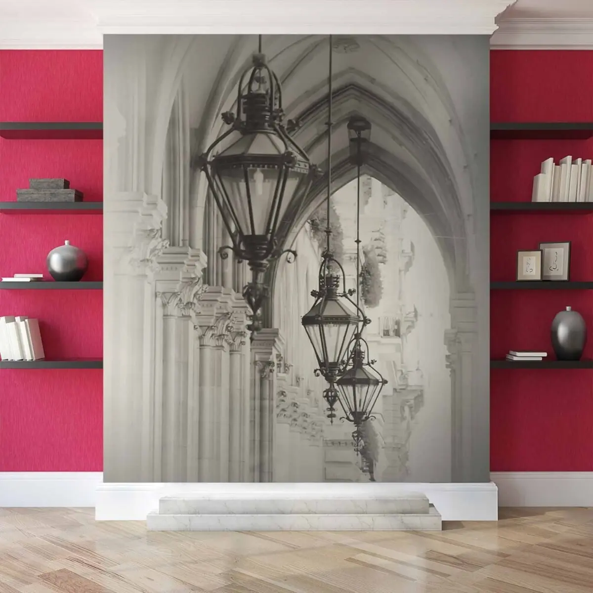 murais de parede Luz de rua, lâmpada e arte u57433