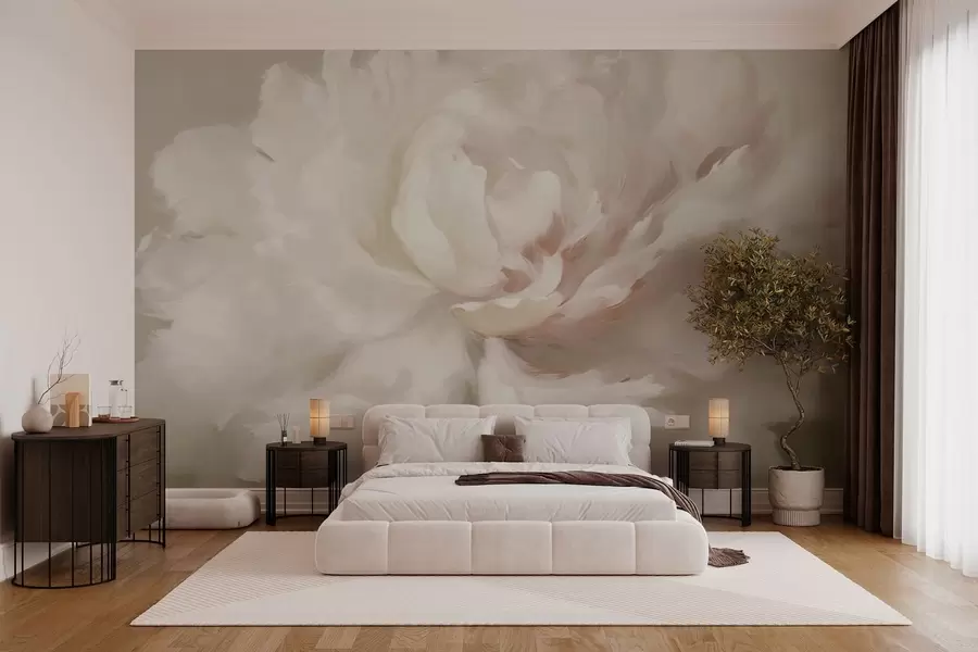 murais de parede Grande flor de peônia w03642