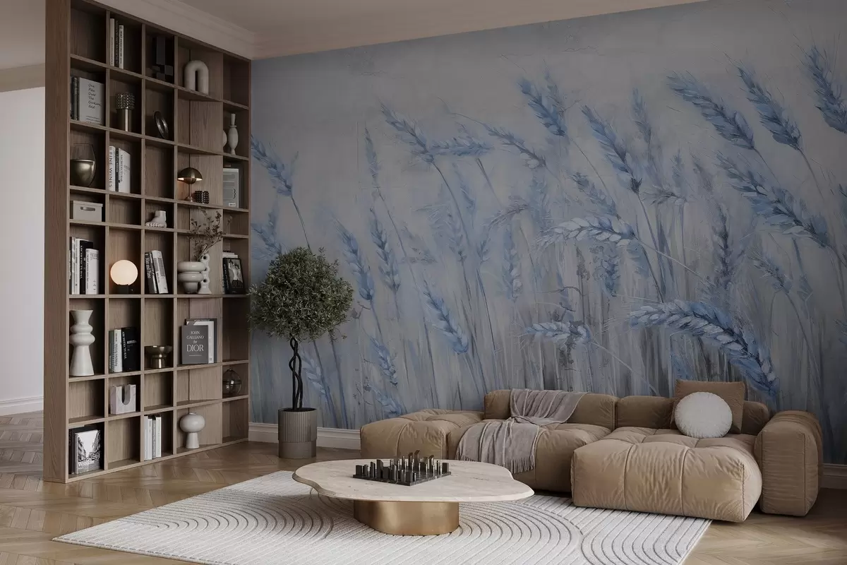 murais de parede Espiguetas pintadas em uma parede grunge w03660v1