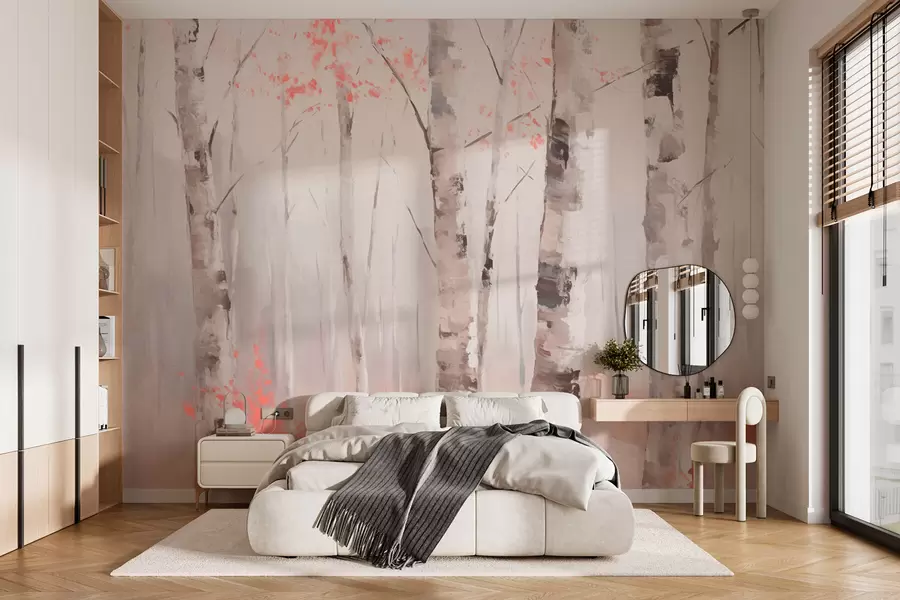 murais de parede Floresta de Bétula w03746