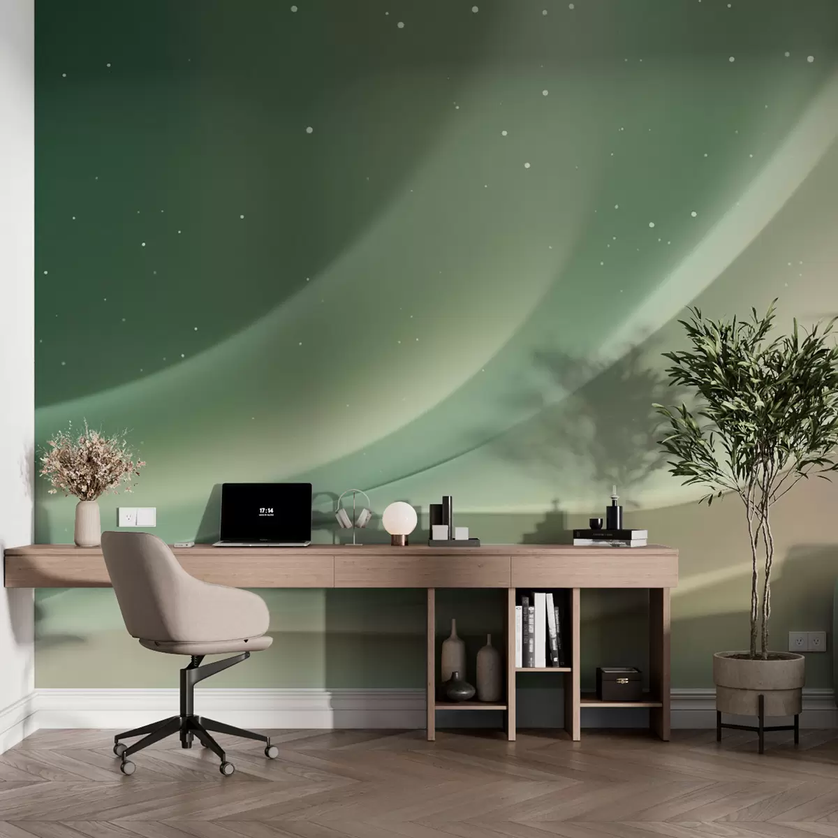 murais de parede Ondas abstratas Aurora w03751