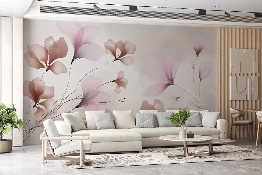 murais de parede Flores delicadas w03714