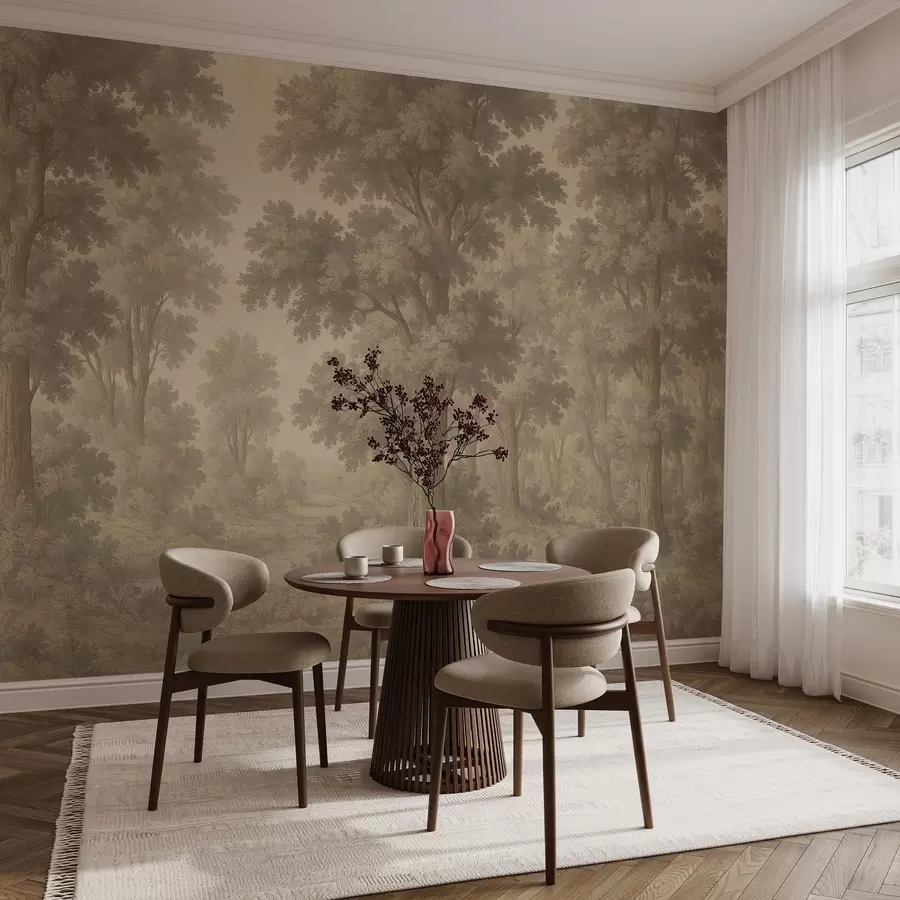 murais de parede Imagem moderna de uma floresta em estilo grunge w03822v2