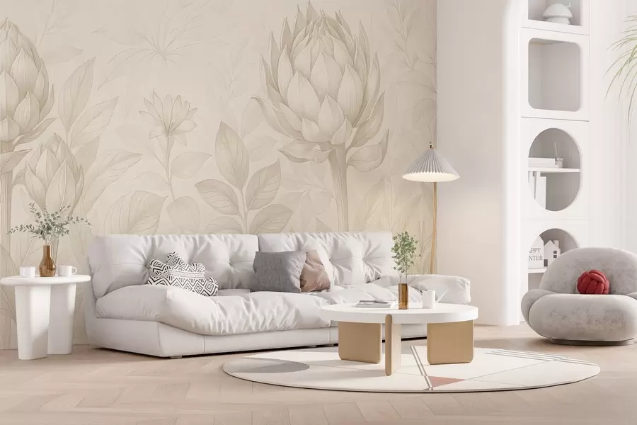 murais de parede Delicado buquê de várias plantas w03825