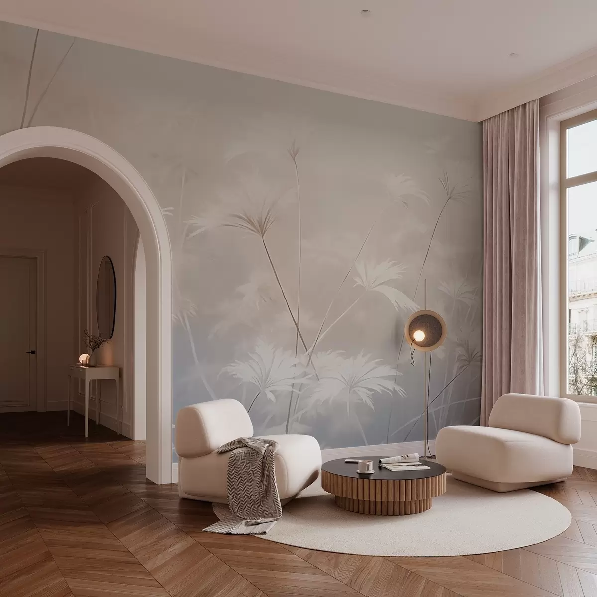 murais de parede Ervas em estilo vintage w03840