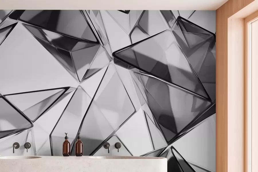murais de parede Abstração prismática w03903