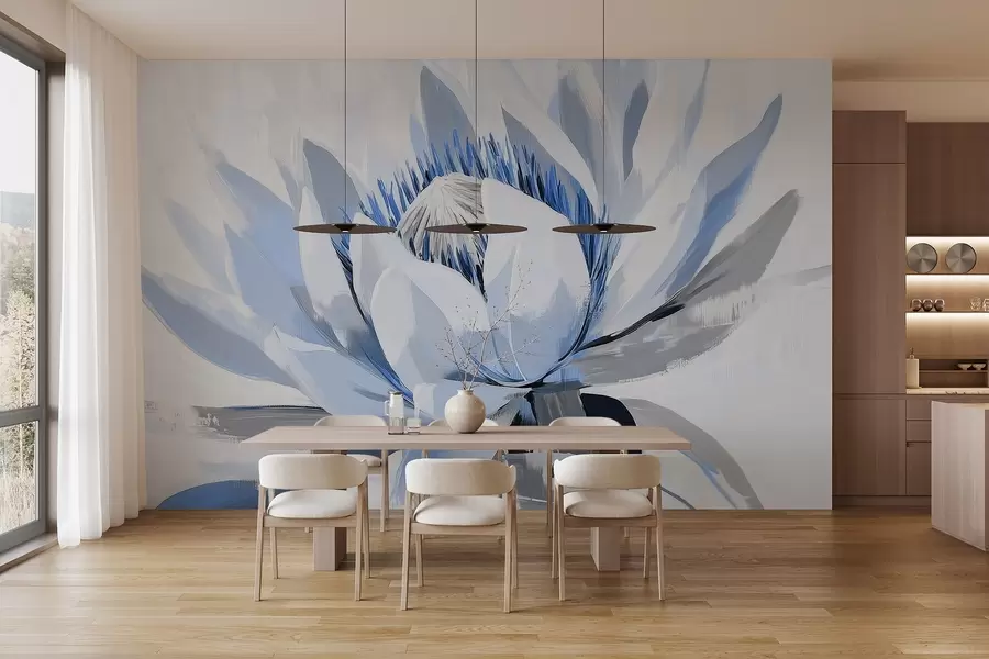 murais de parede Flor abstrata grande em acrílico w09066v1