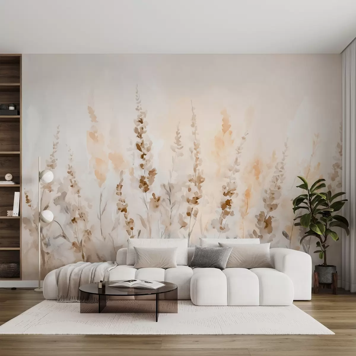 murais de parede Campo de lavanda vintage w09069v2