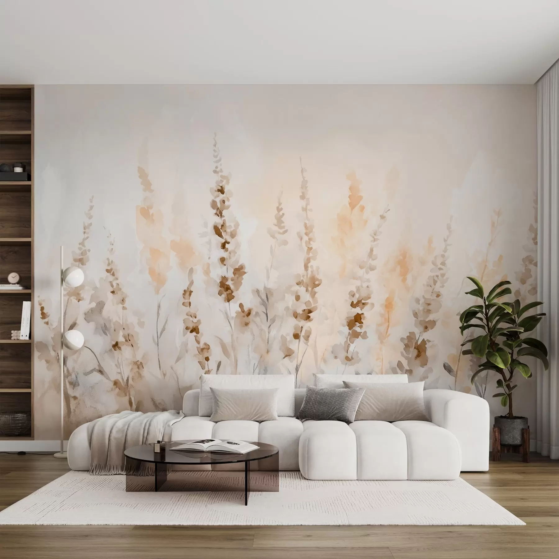 murais de parede Campo de lavanda vintage w09069v2