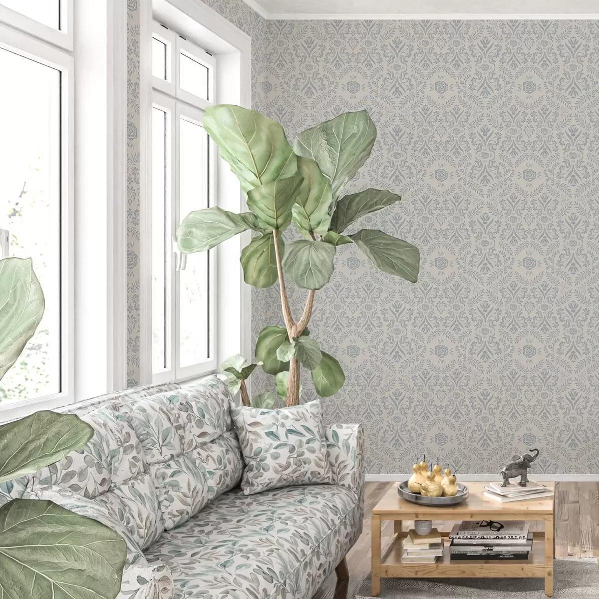 Papel de parede Padrões azuis a00113