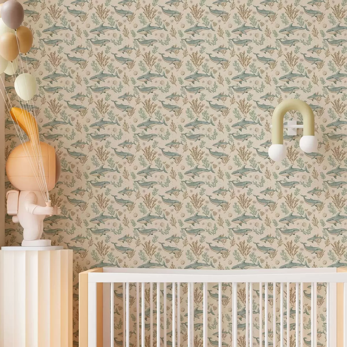 Papel de parede Baleias em um fundo branco a00117