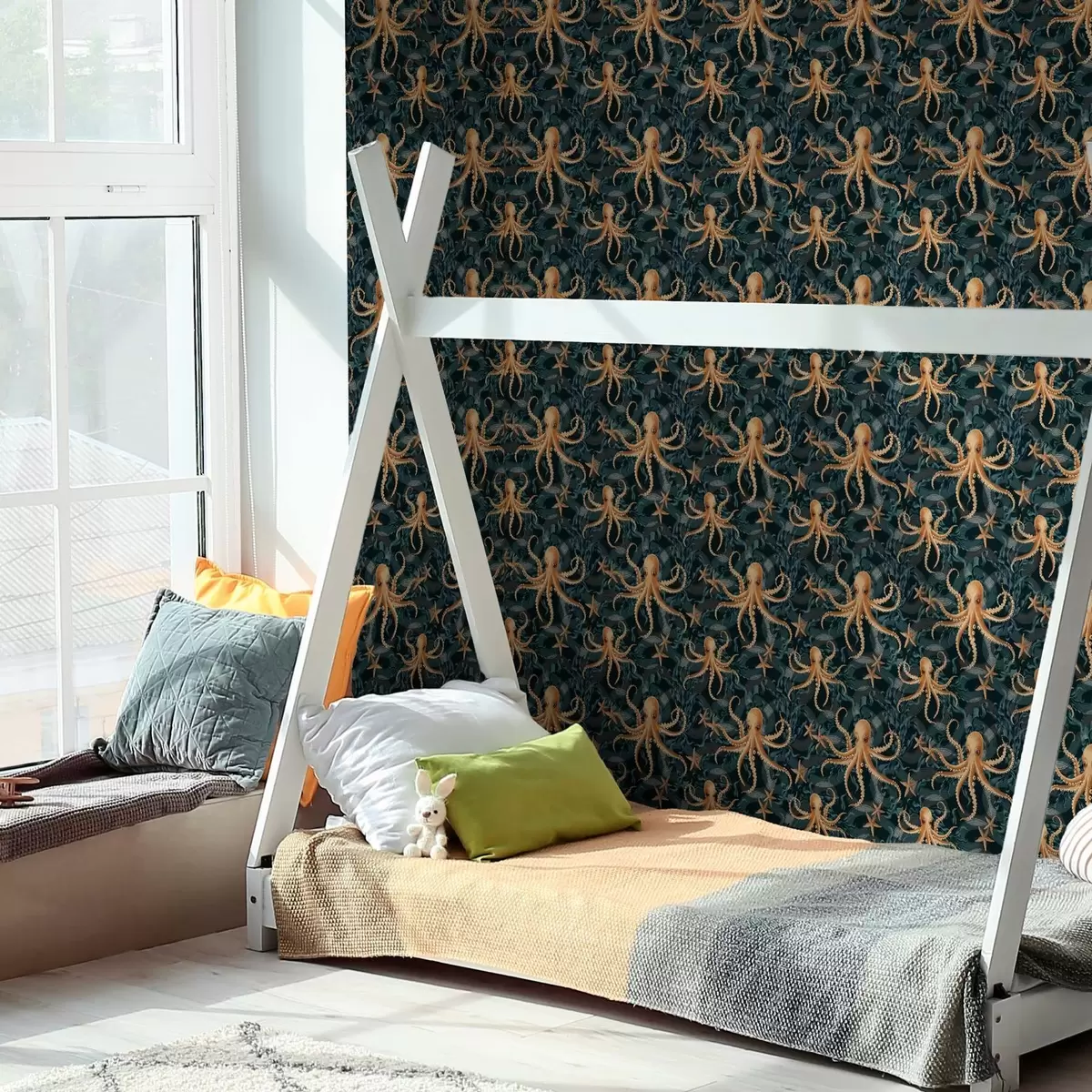 Papel de parede Polvos em um fundo azul escuro a00120v1