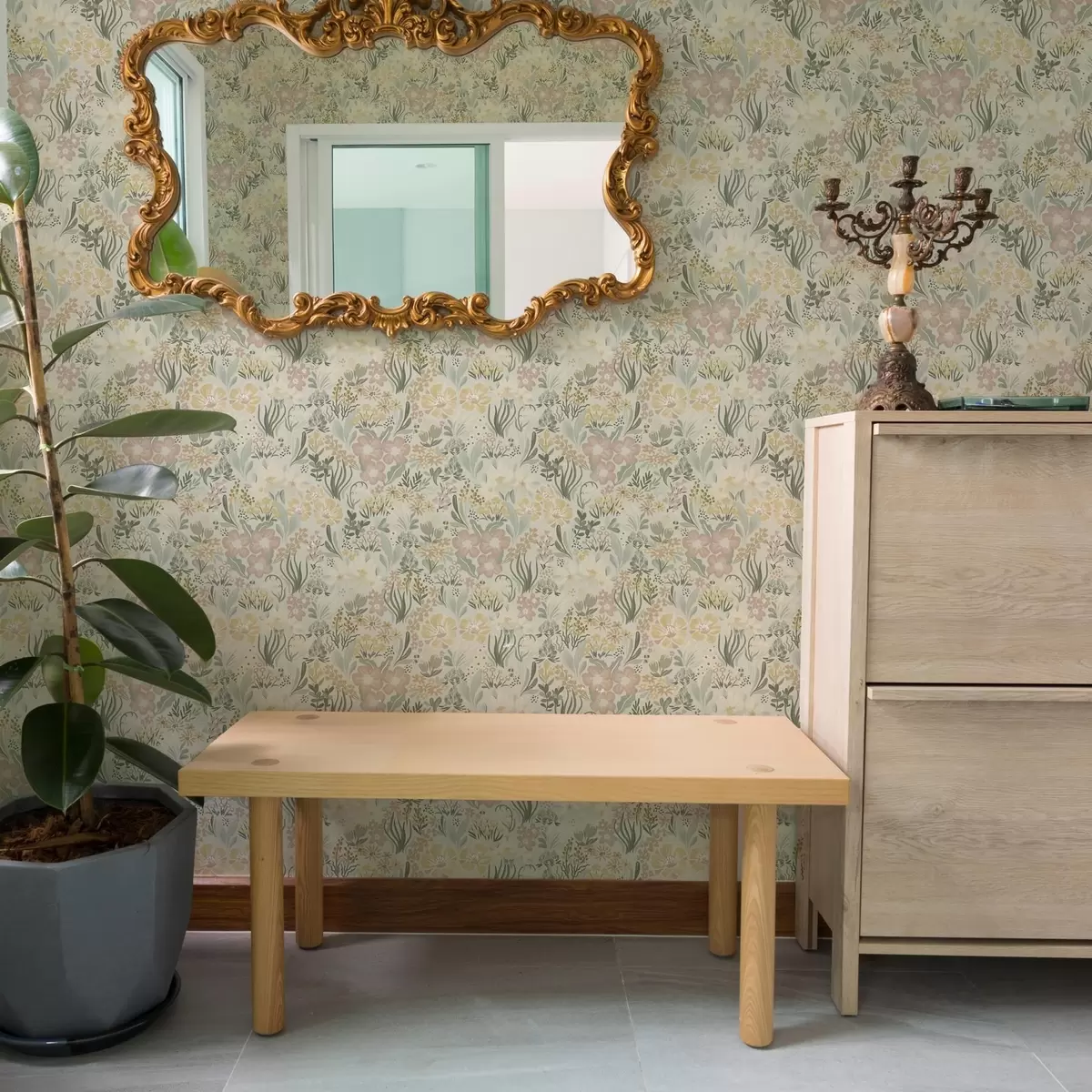 Papel de parede Estampa floral em uma paleta de tons pastéis a00154v1