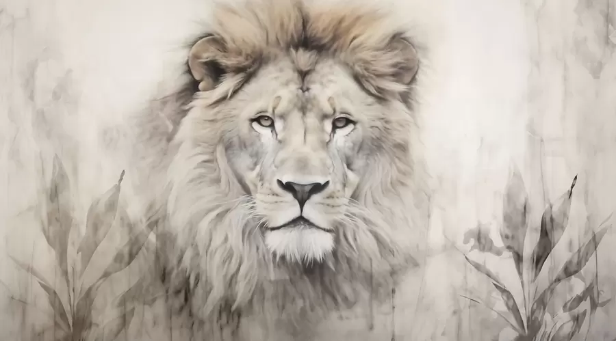 murais de parede Leão w03888