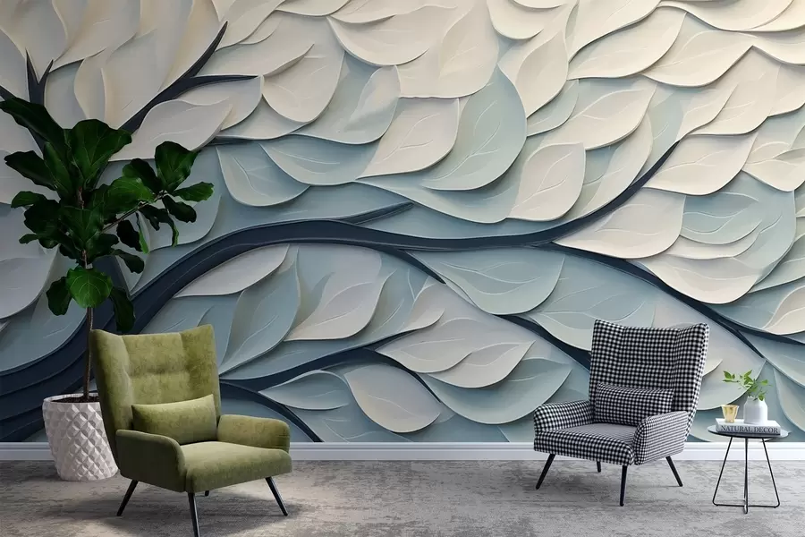 murais de parede Árvore com folhas abstratas w03889