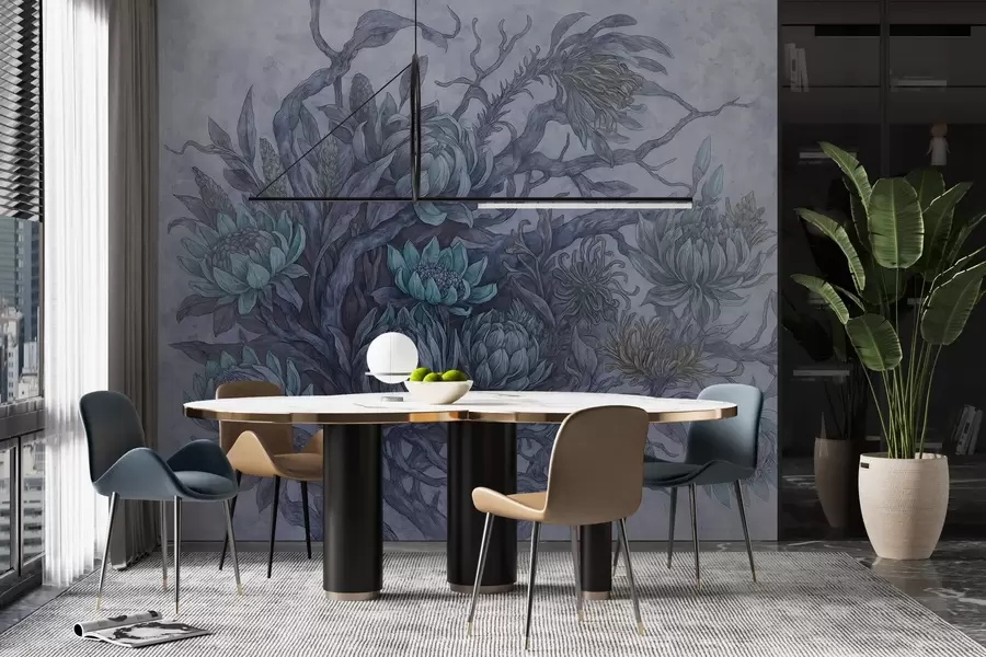 murais de parede Flores extravagantes w03975v1