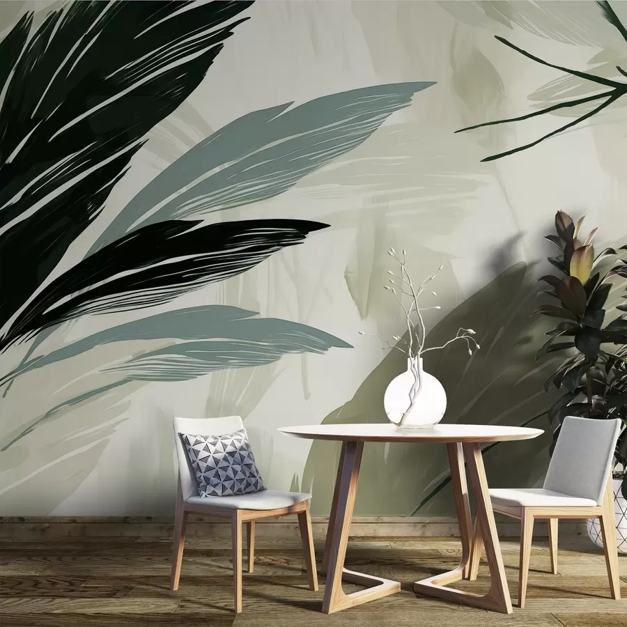 murais de parede Penas multicoloridas abstratas w04037v3