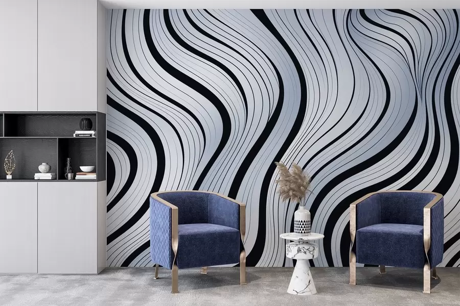 murais de parede Ondas abstratas w04022v1