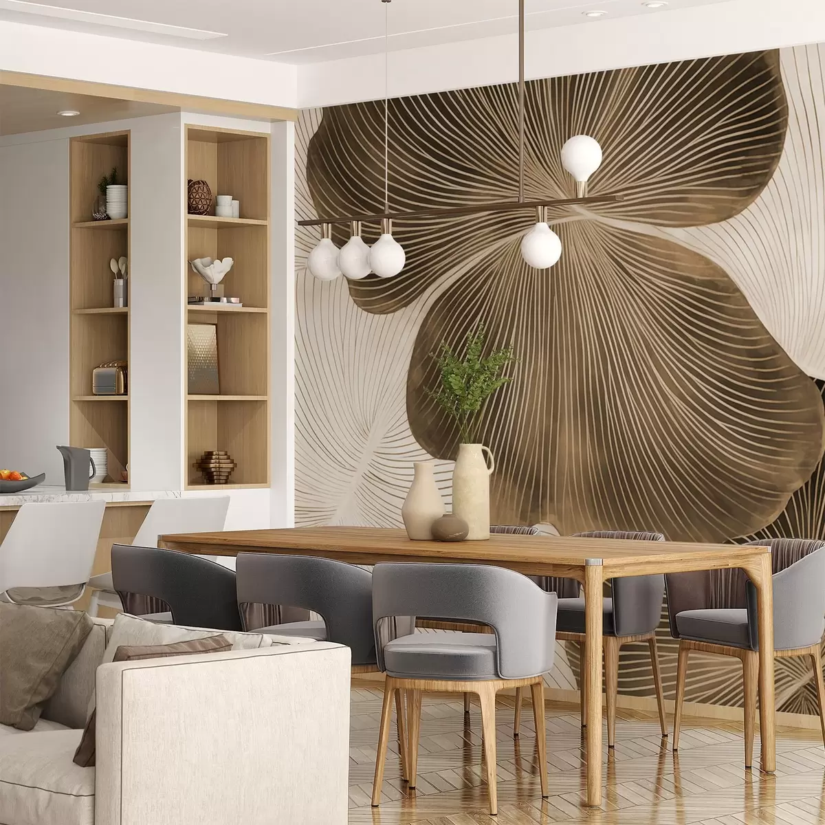 murais de parede Padrões suaves w04042v1