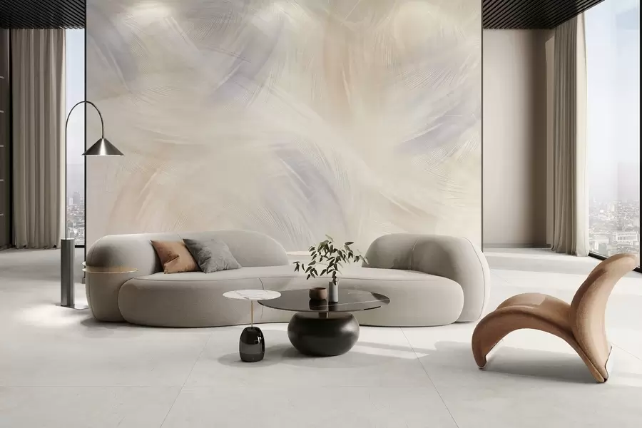 murais de parede penas arejadas em tons de azul e bege w04071v2