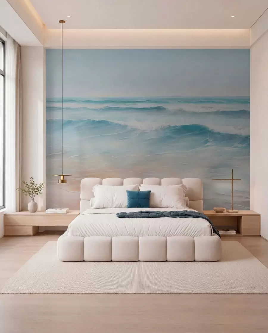 murais de parede Pintura de imitação de paisagem marinha w04103