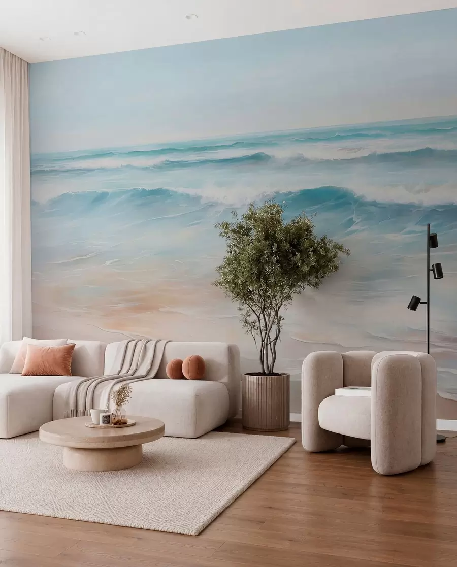 murais de parede Pintura de imitação de paisagem marinha w04103
