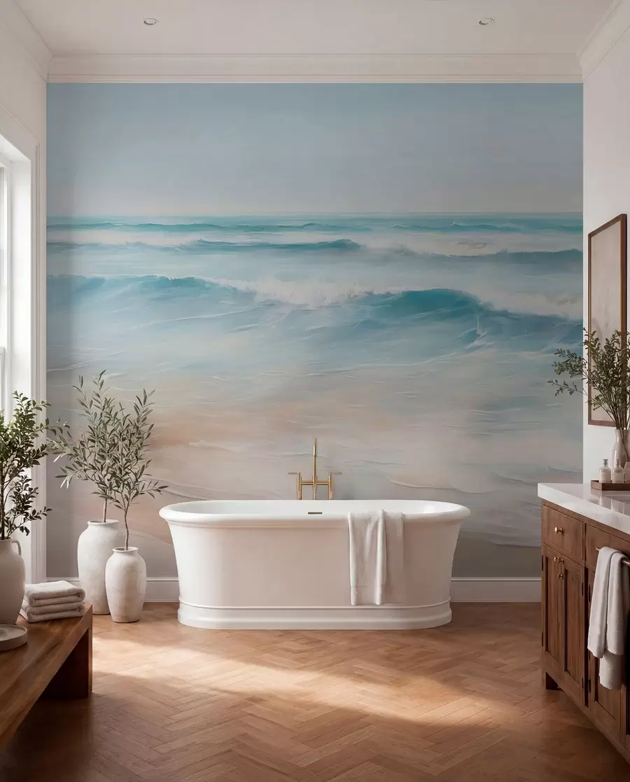 murais de parede Pintura de imitação de paisagem marinha w04103