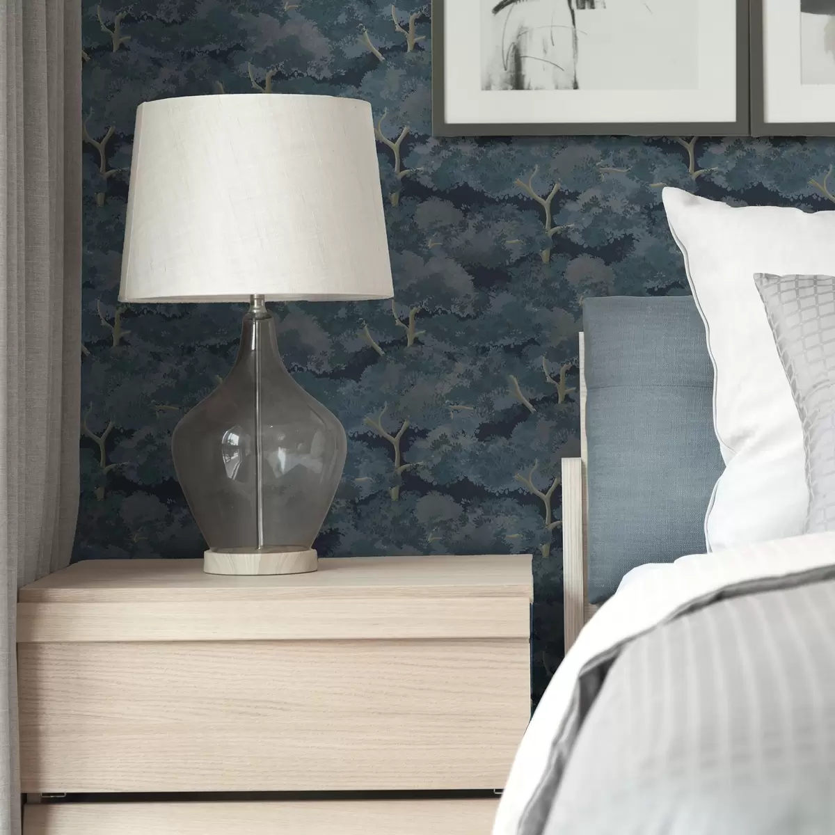 Papel de parede Padrão bege e areia de árvores em estilo pastel a00170v1