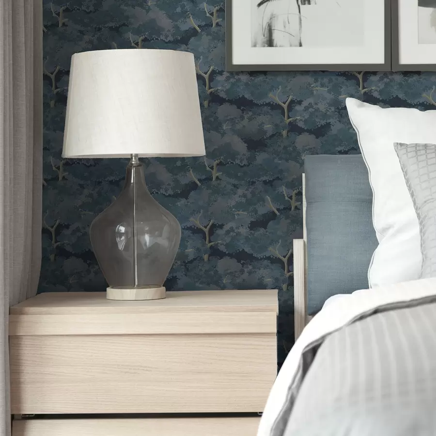 murais de parede Padrão bege e areia de árvores em estilo pastel a00170v1