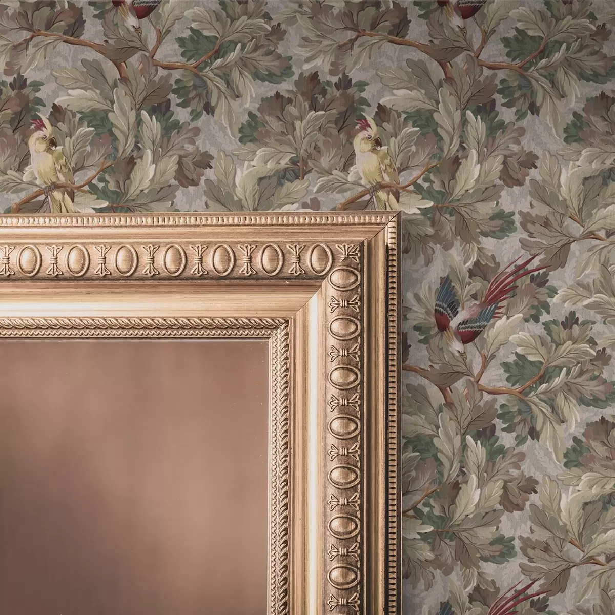 Papel de parede Pássaros em galhos em estilo botânico vintage a00175