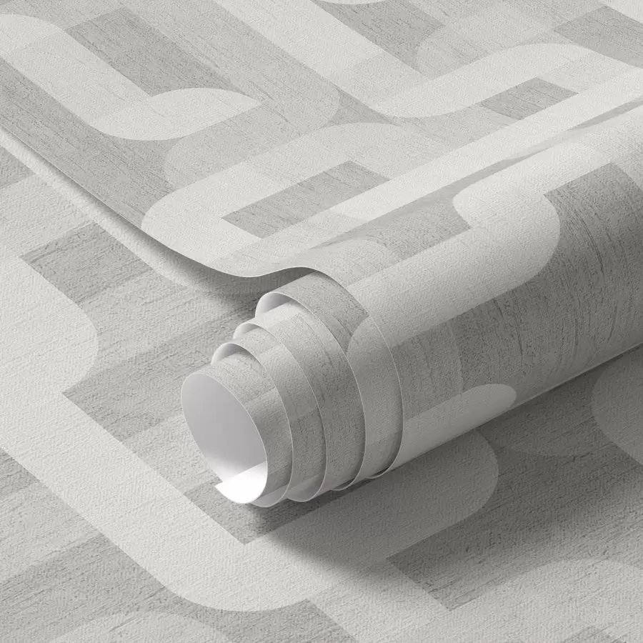 murais de parede Padrão gráfico moderno com linhas curvas a00190